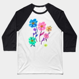 Flowers colorful pastel colourful spring time flower aesthetic for Nature lovers and Gardeners Baseball T-Shirt